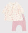 Robe bébé à col imprimé fleurs et legging en coton MILK/ MULTICO