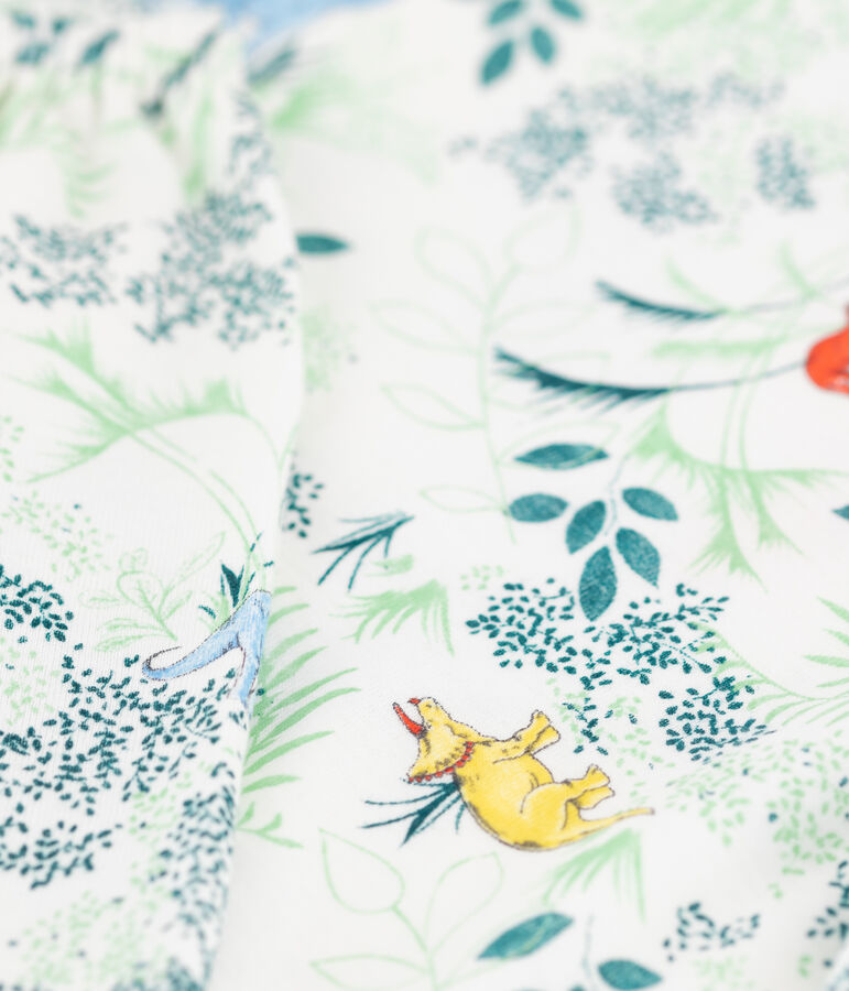 Pyjacourt petit gar&ccedil;on en c&ocirc;te blanc MARSHMALLOW/blanc MULTICO