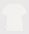 Tee-shirt femme en coton manches courtes blanc ECUME