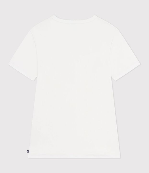 Tee-shirt femme en coton manches courtes blanc