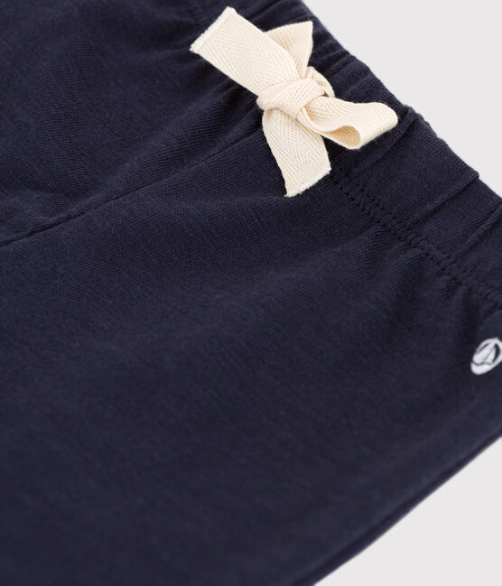 Short bébé en jersey flammé uni bleu SMOKING