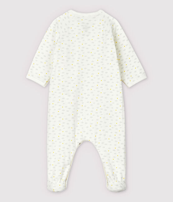 Dors-bien lapin bébé en tubique en coton biologique blanc MARSHMALLOW/blanc MULTICO