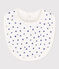 Bavoir unitaire en coton blanc MARSHMALLOW/ NEWBLEU