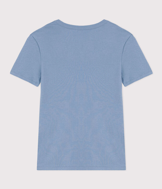 Tee-shirt L'ICONIQUE col rond en coton Femme bleu