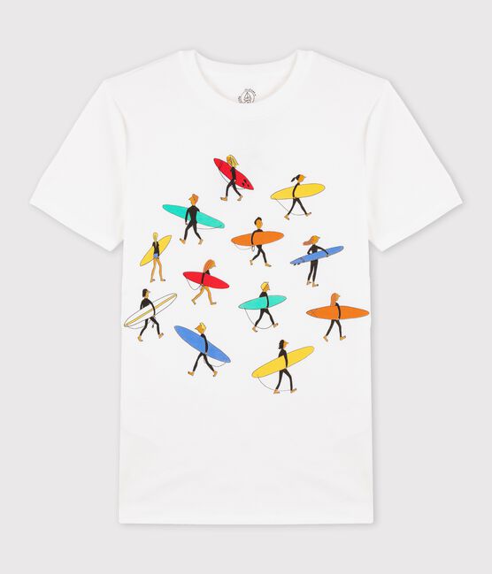 T-shirt col rond iconique en coton Femme blanc ECUME