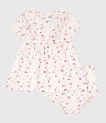Robe sans manches bébé en coton imprimé