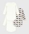 Lot de 3 bodies manches longues baleines bébé en coton variante 1