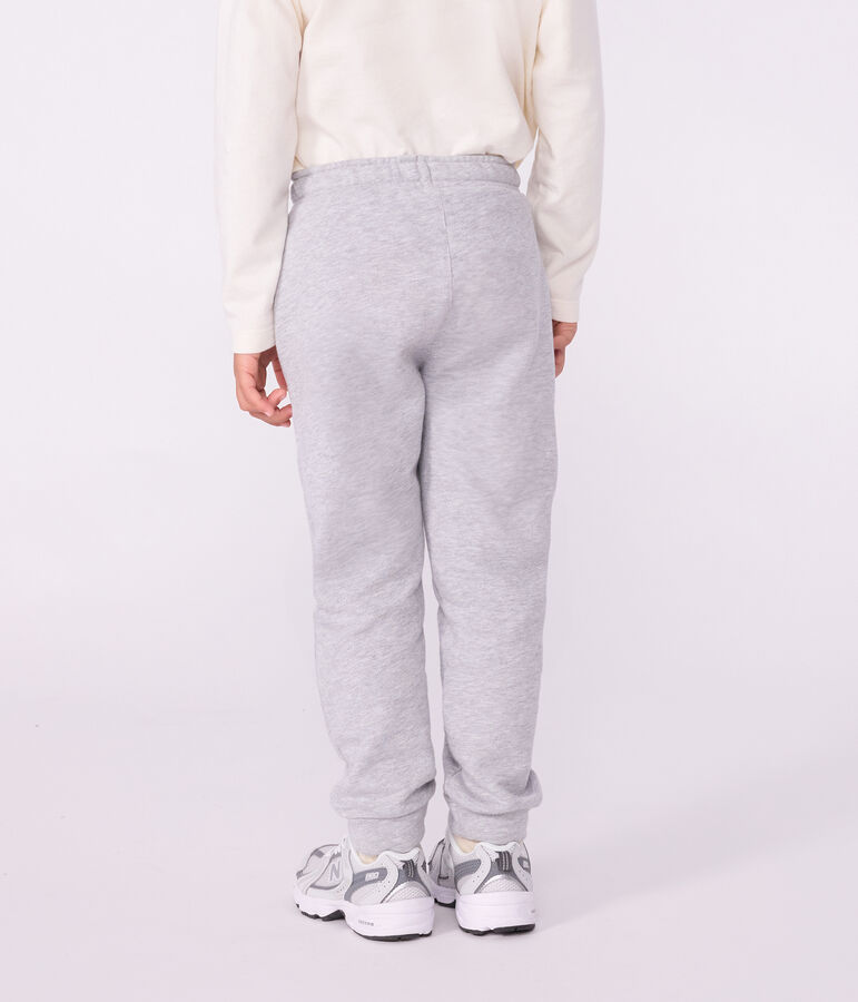 Pantalon de jogging enfant en coton uni gris FUMEE CHINE