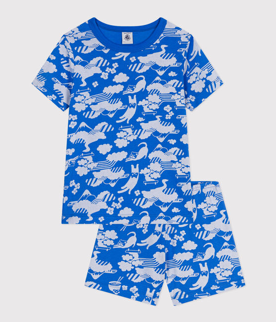 Pyjama short imprimé en coton enfant FUJI/ MARSHMALLOW