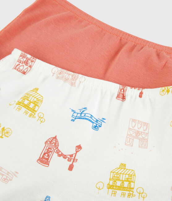 Lot de 2 shorties Paris petite fille en coton variante 1