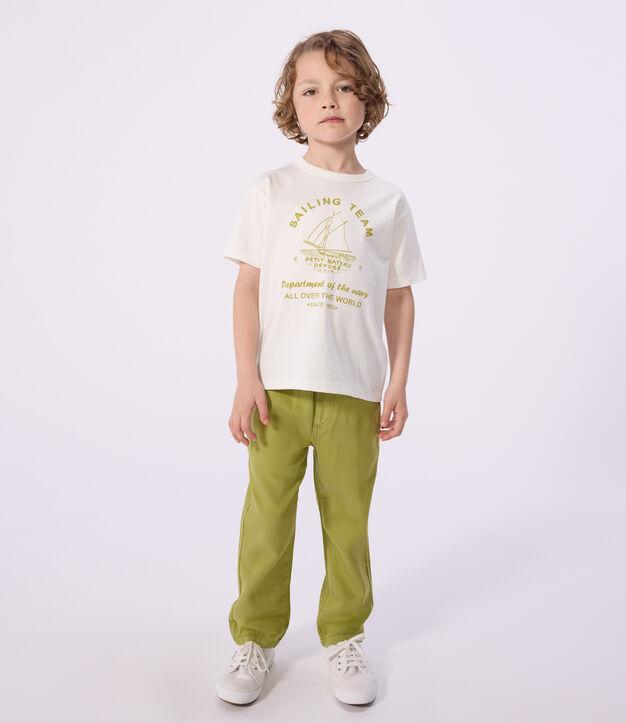 Tee-shirt enfant manches courtes en coton blanc