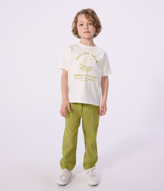 Tee-shirt enfant manches courtes en coton blanc