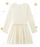 Robe fille bi-matière brillante beige COQUILLE