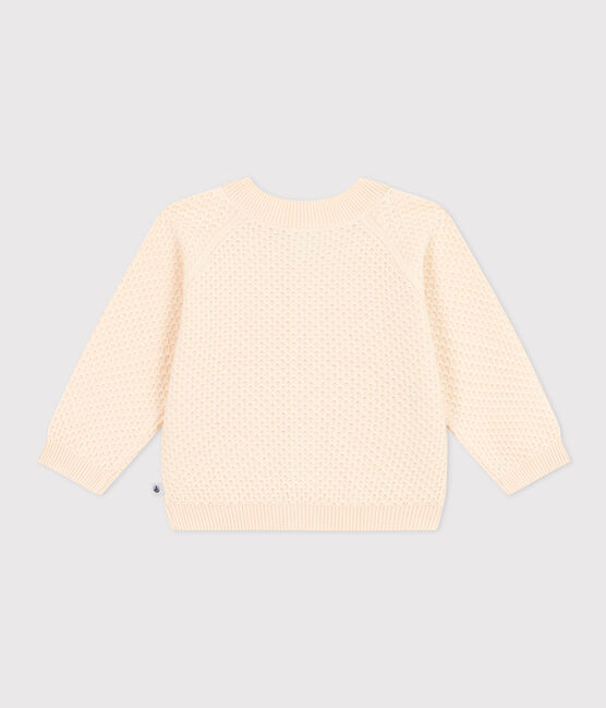 Cardigan en tricot de coton bébé écru AVALANCHE