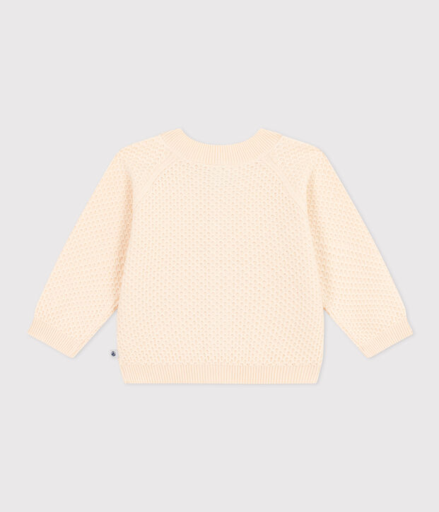 Cardigan en tricot de coton b&eacute;b&eacute; &eacute;cru