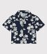 Chemise manches courtes imprimée Hawaï en popeline bébé
