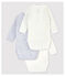 Lot de 3 bodies croisés manches longues bébé en coton biologique variante 1