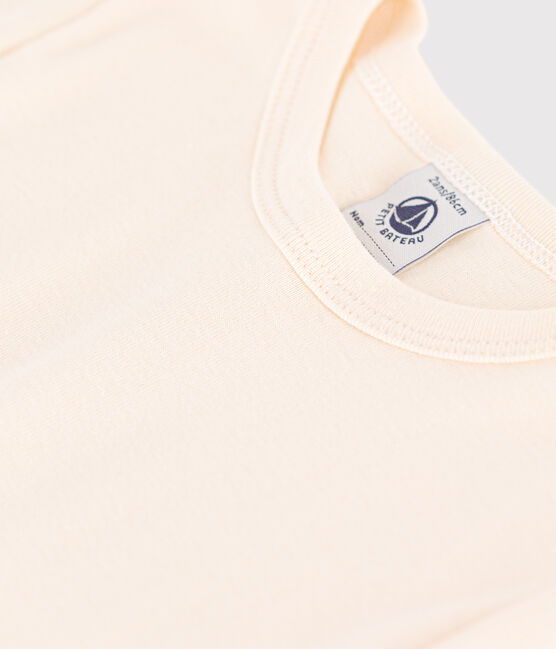 Tee Shirt manches courtes en coton écru AVALANCHE