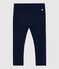 Legging en coton bébé. bleu SMOKING/blanc MARSHMALLOW