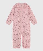 Combisac bébé en coton à col imprimé rose JOLI/blanc MULTICO