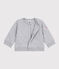 Cardigan bébé en coton épais uni gris FUMEE CHINE