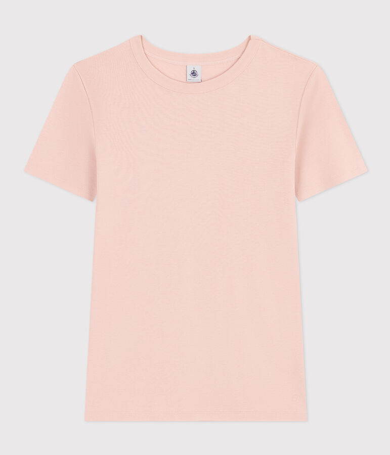 Tee-shirt L'ICONIQUE col rond en coton Femme rose SALINE