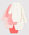 Lot de 5 bodies croisés manches longues bébé en coton biologique variante 1