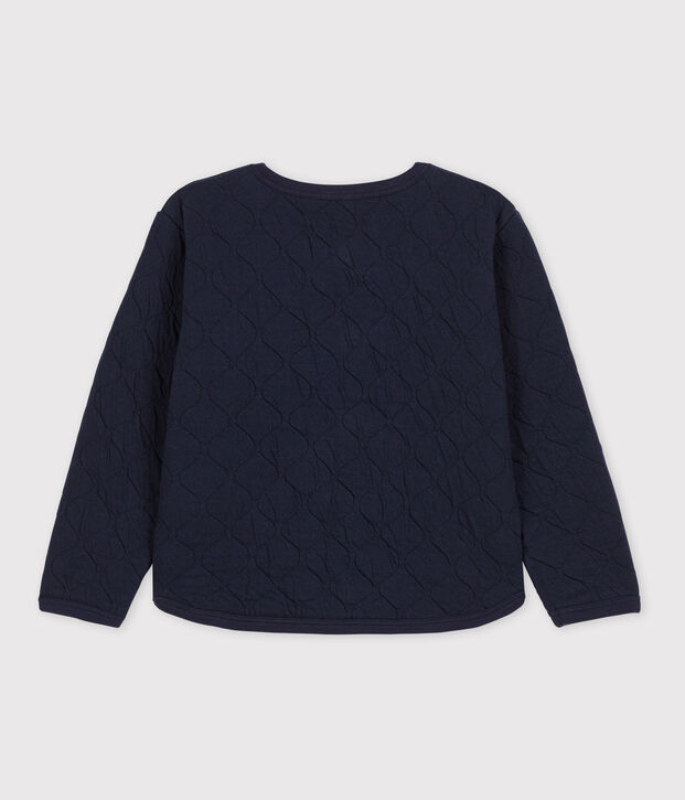 Cardigan en tubique enfant fille / gar&ccedil;on bleu marine