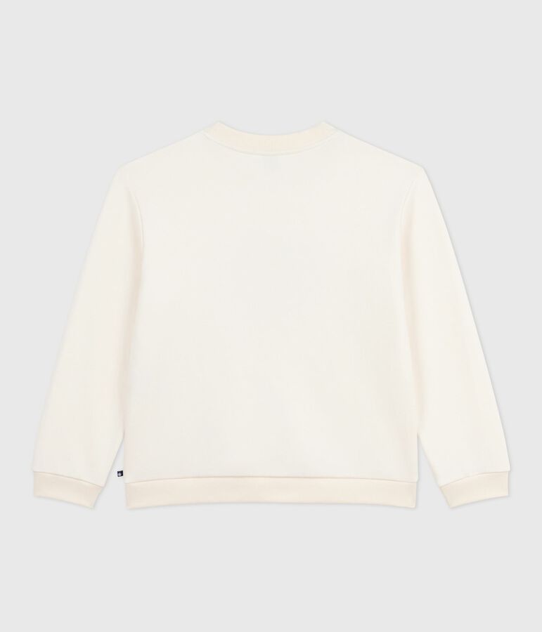 Sweatshirt femme en coton &eacute;cru