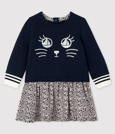 PETIT BATEAU - Robe manches longues bébé fille