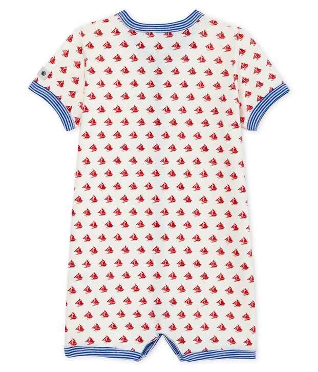 Combicourt b&eacute;b&eacute; gar&ccedil;on en c&ocirc;te blanc/rouge