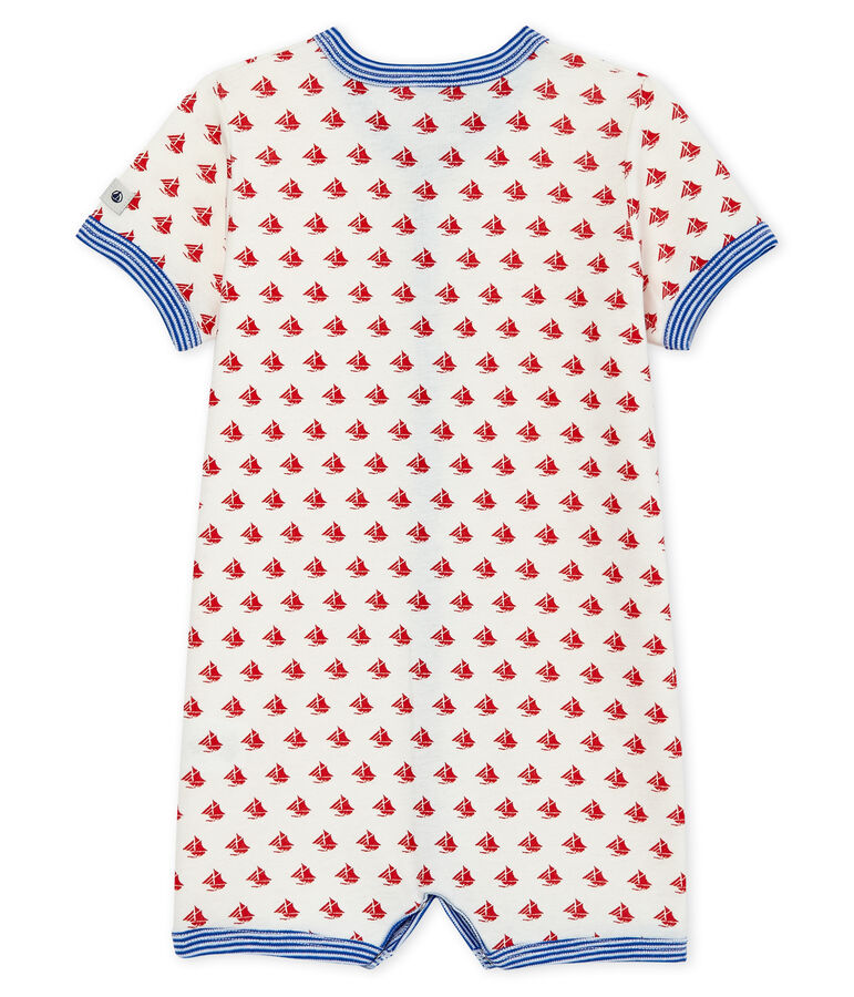 Combicourt b&eacute;b&eacute; gar&ccedil;on en c&ocirc;te blanc/rouge