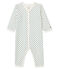 Dors bien sans pieds bébé fille en côte blanc MARSHMALLOW/bleu CONTES