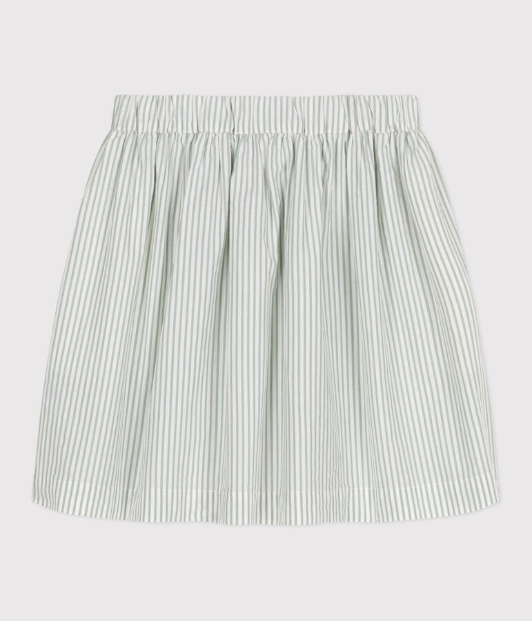 Jupe enfant en coton &agrave; rayures PAUL/ ECUME