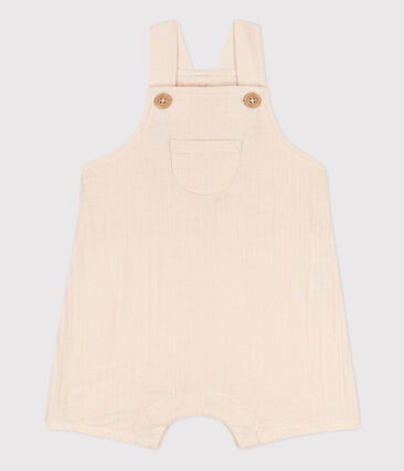 Salopette courte en gaze de coton bébé
