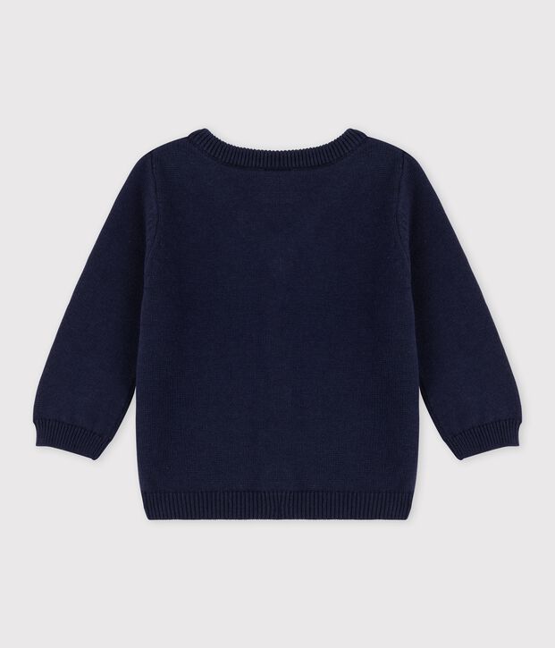 Cardigan en tricot b&eacute;b&eacute; bleu marine