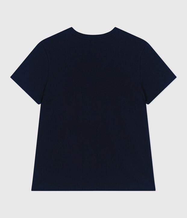 Tee-shirt Femme Le Droit en coton uni bleu marine