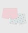Lot de shorties enfant en coton long imprimé fleuri variante 1