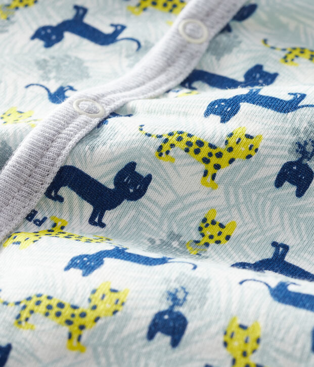Dors bien sans pieds b&eacute;b&eacute; gar&ccedil;on en c&ocirc;te blanc/multicouleur