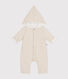 Combinaison longue ouatinée à capuche en coton bébé