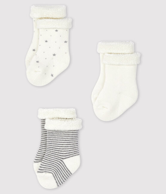 Trio de chaussettes bébé en tricot variante 1