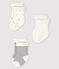 Trio de chaussettes bébé en tricot variante 1