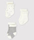 Trio de chaussettes bébé en tricot
