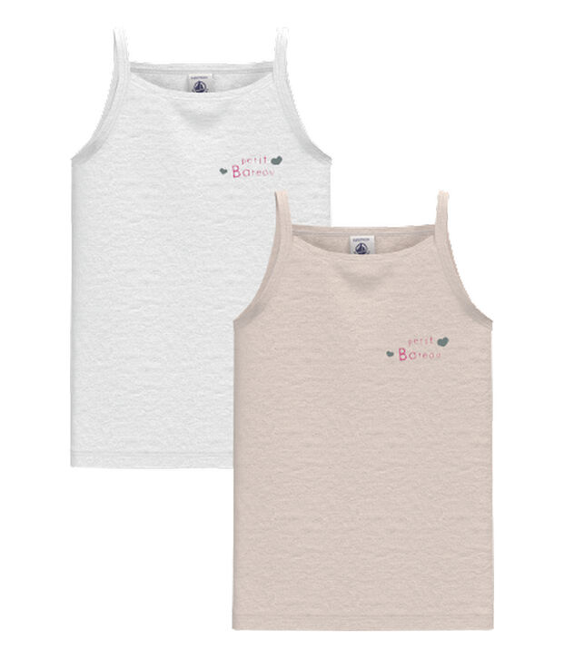 Lot de 2 chemises &agrave; bretelles en coton multicouleur