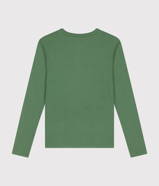 Tee-shirt L'ICONIQUE col rond en coton Femme vert PALMERAIE