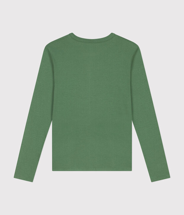 Tee-shirt L'ICONIQUE col rond en coton Femme vert