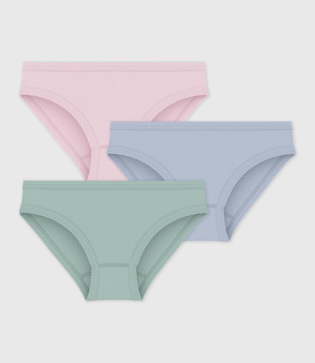 Lot de culottes enfant en coton uni multicouleur