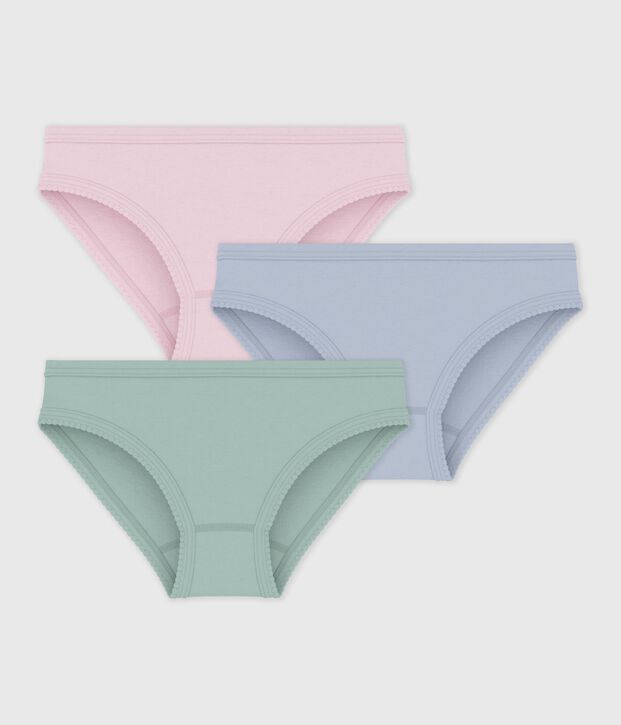 Lot de culottes enfant en coton uni multicouleur