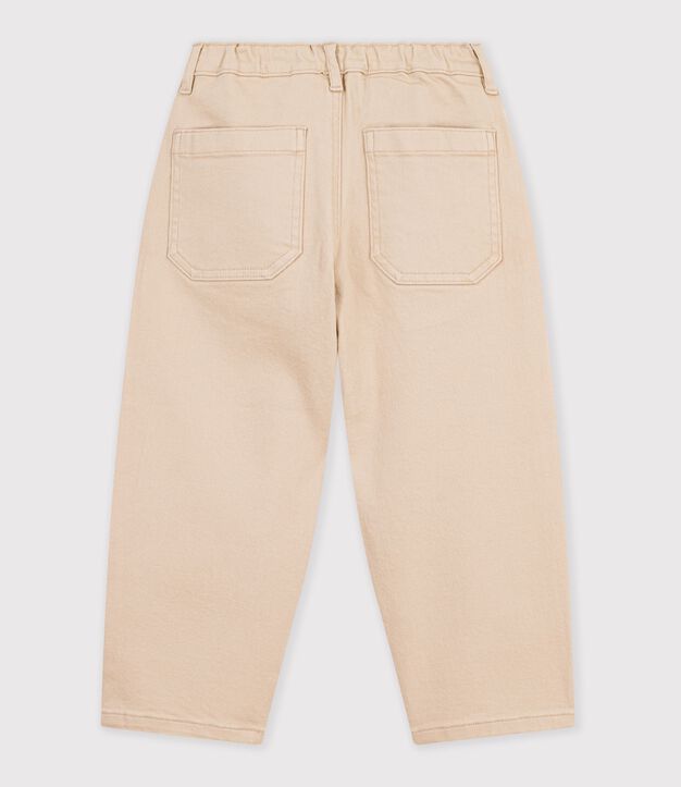 Pantalon 5 poches enfant en denim beige