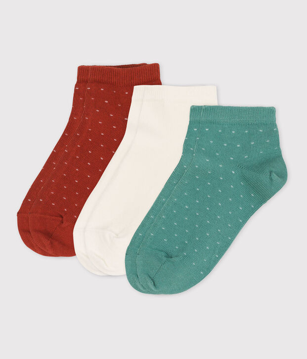 Lot de 3 paires de chaussettes enfant fille multicouleur